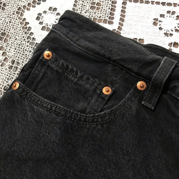 Levi’s 501 button fly denim jean cutoff shorts 30 - Picture 5 of 11
